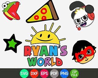 Ryan's world cartoon party tableware, party dinnerware, theme party supplies, birthday party favors, baby shower supplies, party decoration. Ryan svg | Etsy