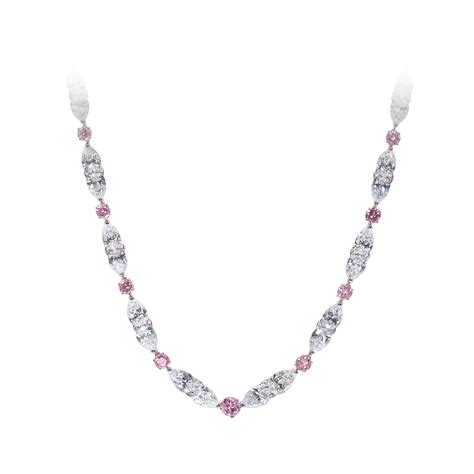 White And Pink Diamond Necklace And Pendant Moussaieff Moussaieff
