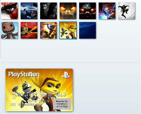 Free New Credit Card design if you have a Playstation Credit Card from