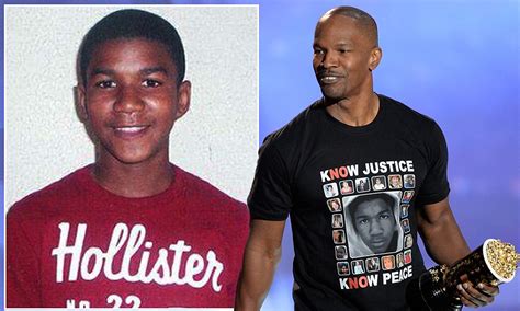 Jamie Foxx Wears T Shirt With Pictures Of Trayvon Martin And Sandy Hook