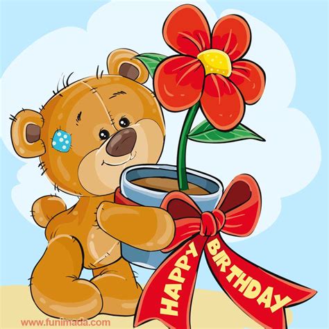 Cute Teddy Bear With A Flower Video Download Video On