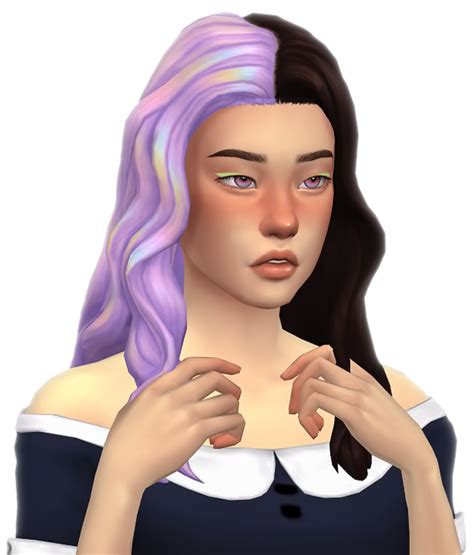 Sims 4 Two Color Hair
