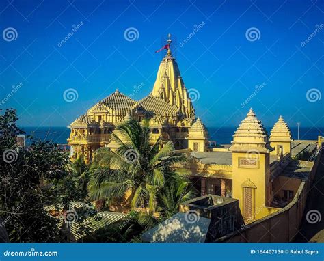 Somnath Temple Full View Somnath Temple In Gujarat India Temple In
