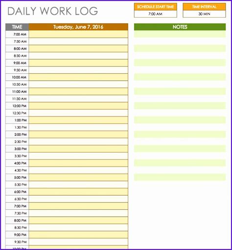10 Excel Daily Planner Template Excel Templates Vrogue