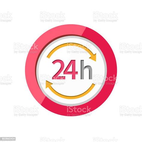 Customer Support Service 24h Icon Stock Illustration Download Image