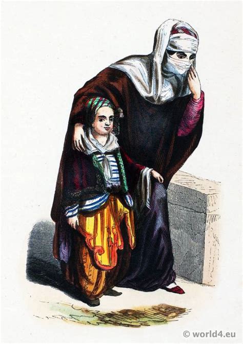 Turkish Woman Costume With Child Ottoman Empire