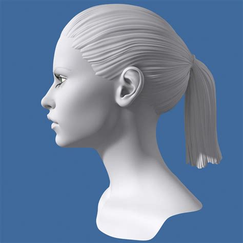 3d female head