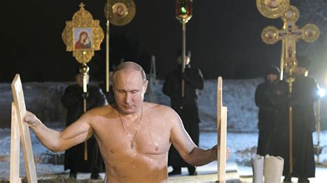 Shirtless Vladimir Putin Takes A Plunge In Freezing Waters
