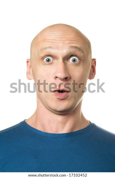 Surprise Portrait Bald Man Facial Expressions Stock Photo Edit Now