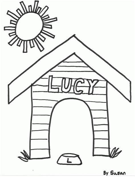 Dog House Coloring Coloring Pages