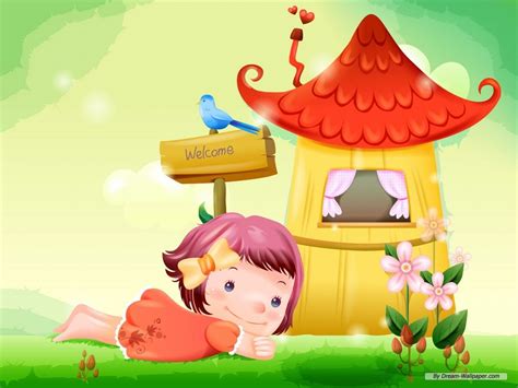 Download Wallpaper Cartoon Vector Childhood By Michaelrobles Free