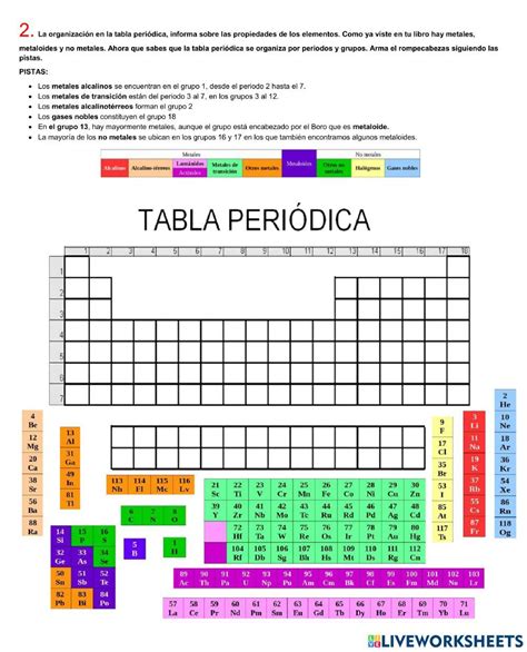 Ficha De La Tabla Periódica Para Tercero De Secundaria Chemistry 10