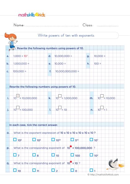 Unlock The Magic Of Exponents Interactive Worksheets For Grade 5