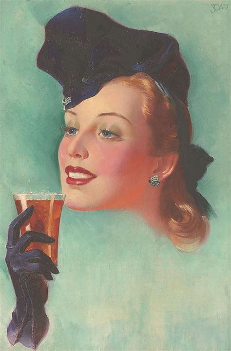 Illustrator Art Cola Kiss By William F Soare 1938 Female Beauty
