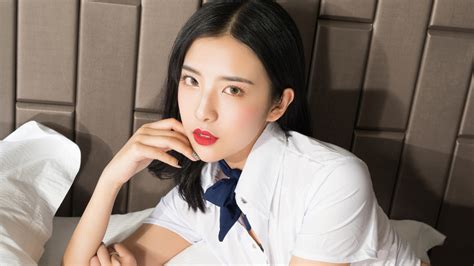 1920x1080 1920x1080 Girl Asian Woman Model Lipstick Black Hair Wallpaper 
