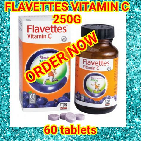 Sesuai untuk semua lapisan umur kecuali kanak kanak perisa oren yang sedap. Flavettes vitamin c 60 tablets original/vitamin c ...