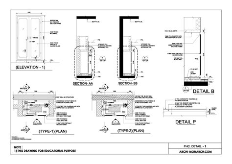 Typical Fire Hose Cabinet DWG Detail Download Plan N Design OFF