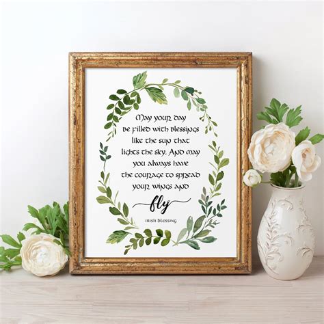 Housewarming T May Your Day Be Filled Irish Blessing Etsy