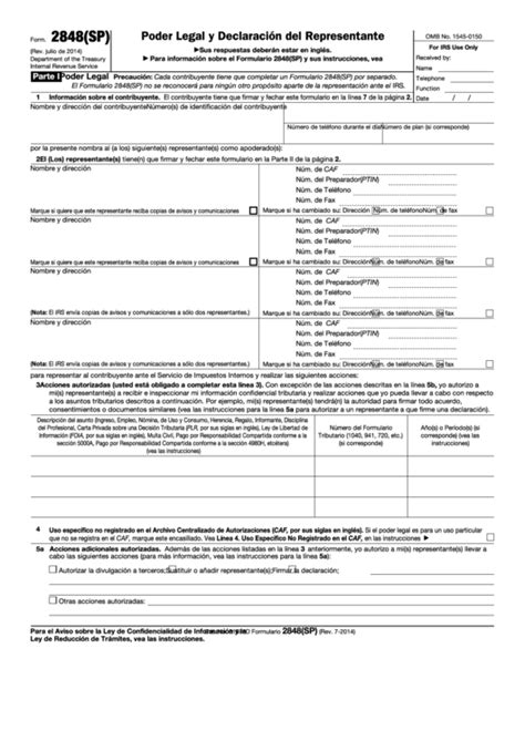 Form 2848 Printable Printable Forms Free Online