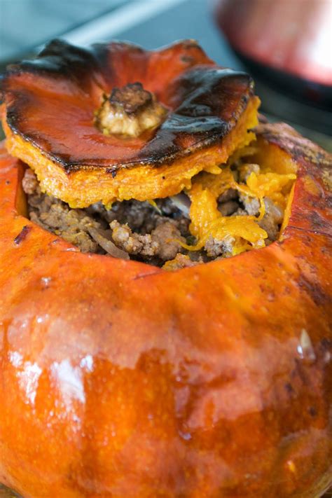 Comfort Bites Blog Roasted Stuffed Pumpkin With Balsamic Beef
