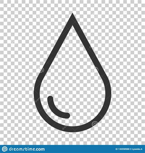 Water Drop Icon In Flat Style Raindrop Vector Illustration On I Stock
