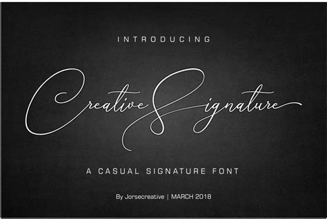 Creative Signature Font Signature Fonts Signature Uppercase And