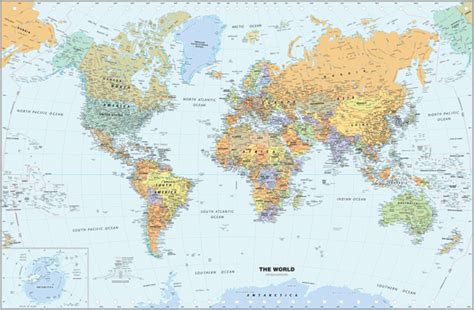 Classic World Wall Map By Geonova Mapsales
