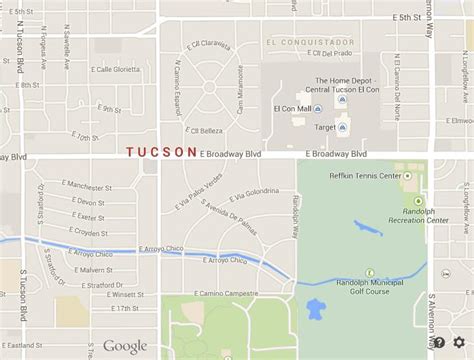 Map Of Tucson Downtown