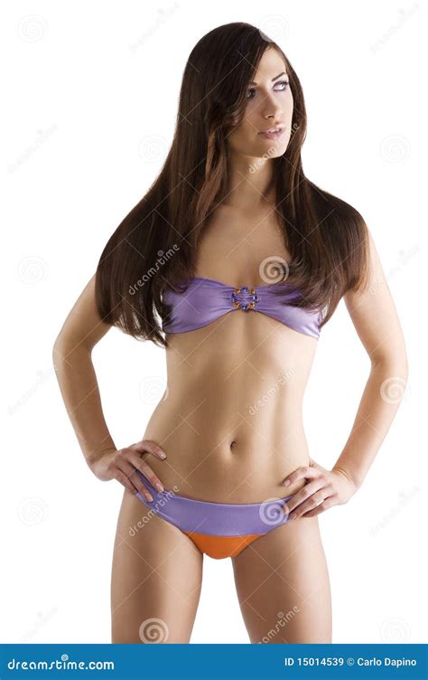 Brunette In Bikini Stock Image Image Of Bikini Erotic 15014539