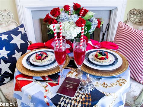 Patriotic Decorations Elegant Fourth Of July Table Decor Ideas