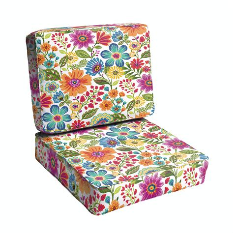 A pillow or pad stuffed. Humble and Haute Galliford Multi Floral Indoor/ Outdoor ...