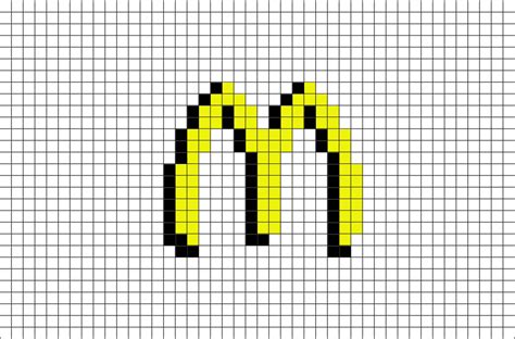 mcdonalds logo pixel art brik