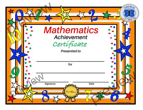 Math Certificate Pdf Math Certificate Pdf Math Award Editable Math