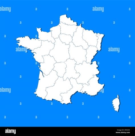 Politische Karte Von Frankreich Mit Mehreren Regionen Stockfotografie Alamy