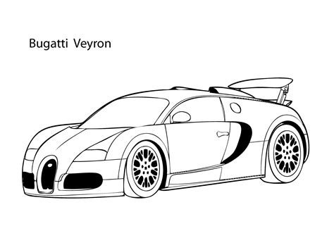 Bugatti Veyron Super Car Coloring Page Bugatti Car Coloring Pages