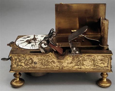 18th Century Alarm Clock When The Alarm Goes On A Flintlock Is Fired