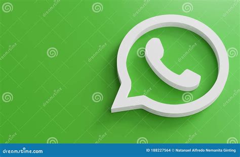 Whatsapp Logo Minimal Simple Design Template Copy Space 3d Editorial