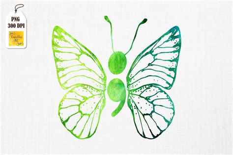 Semicolon Butterfly Mental Health By Mulew Art Thehungryjpeg