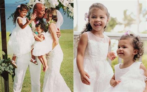 dwayne ‘the rock johnson s new wife lauren hashian shares wedding pictures with their adorable