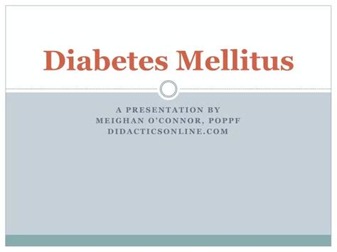 Ppt Diabetes Mellitus Powerpoint Presentation Free Download Id1358830