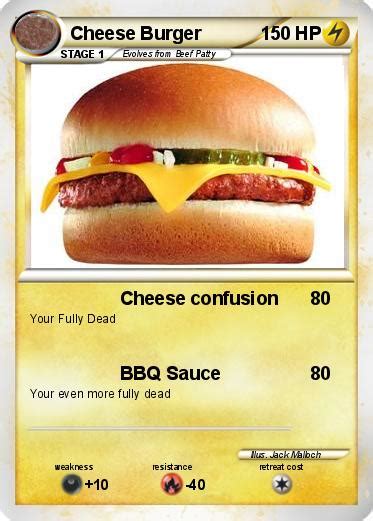 Pokémon Cheese Burger Cheese Confusion My Pokemon Card
