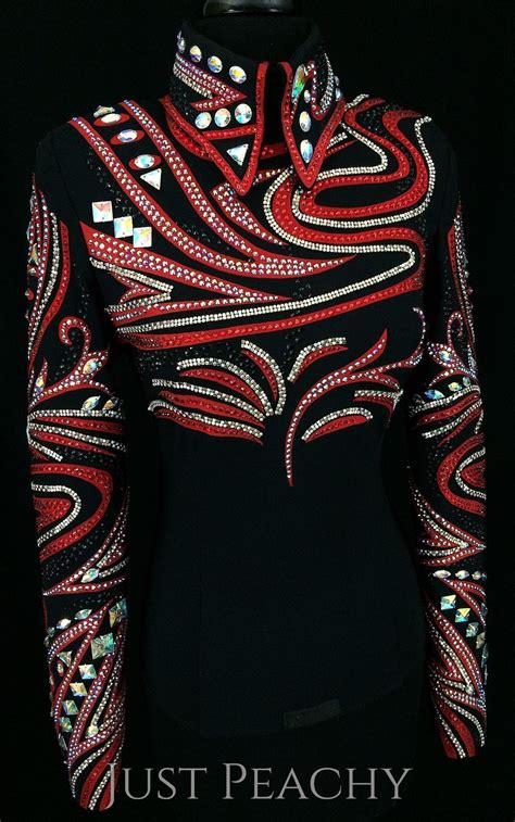 Red And Black Horsemanship Shirt By Paulas Place Ladies Small