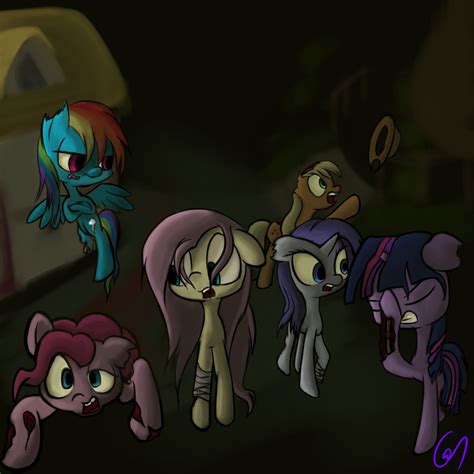 Mane 6 Zombies By Greeny Nyte On Deviantart Zombie Nightmare Night
