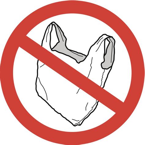 No Plastic Bags Symbol Convenience And Impulse Retailing