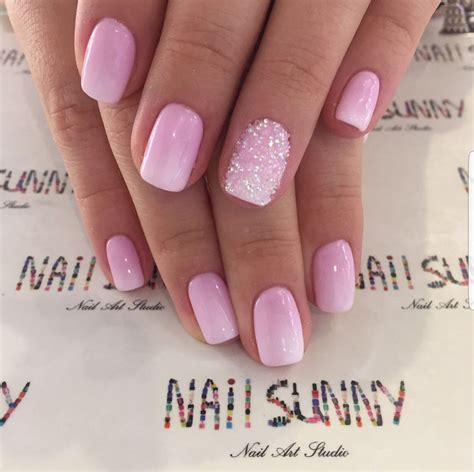 Pin By Patty R On Nails Pink Gel Nails Glitter Accent Nails Pink Nails
