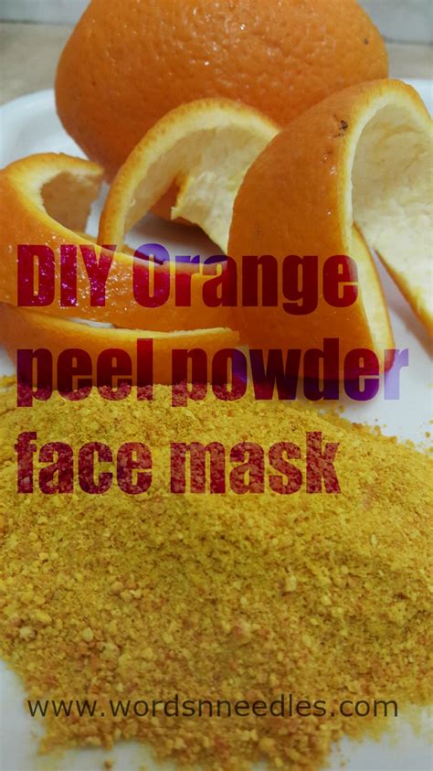 Diy Orange Peel Powder Face Mask