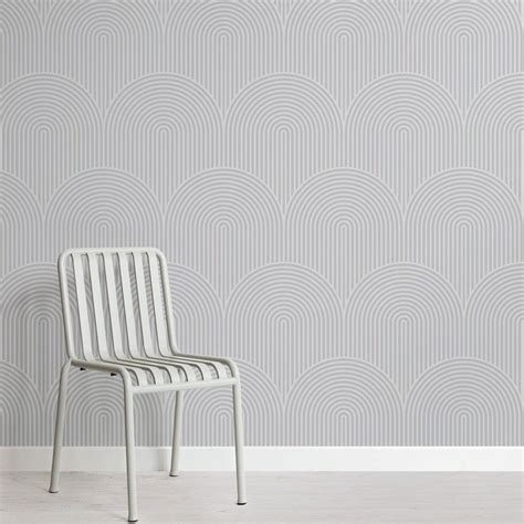 Gray Circuit Design Geometric Striped Pattern Wallpaper Hovia