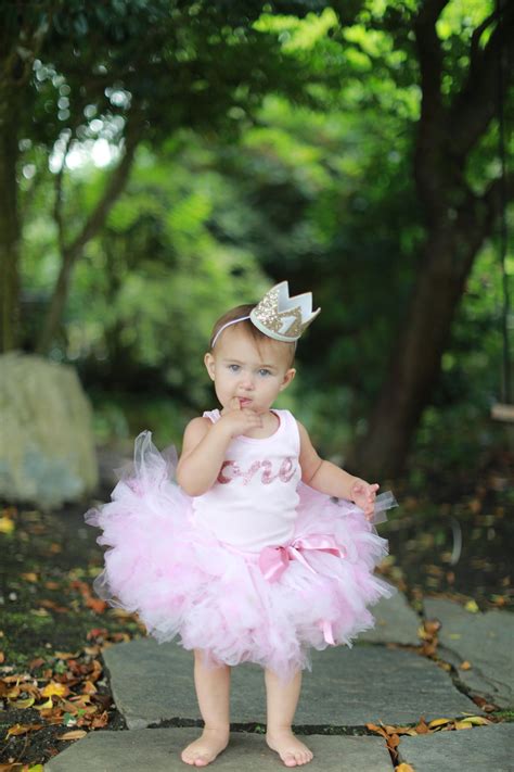 Rose Gold First Birthday Outfit Girl Baby Tutu 1st Etsy