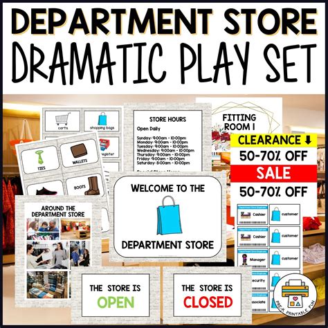 Department Store Dramatic Play Set For Preschool