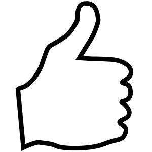 Thumbs Up by www.savanaprice.com, Thumbs up facing right | Colouring pages, Free clip art, Clip art